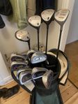 Komplett golfset förutom putter, inklusive bag och covers