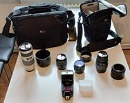 CANON DRÖM PAKET ! Flera Canon + Sigma + 2 Lowe Pro Väskor