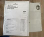 2 stycken helt nya Öljettläng, vita gardiner från Hemtex