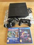 PS4 med 5 spel och laddstation
