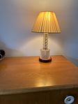 Krystal och teak lampa