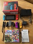 Nintendo Switch + extra Joy-Cons + 2 spel – FINT SKICK