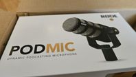 RØDE PodMic – Helt Ny & Oöppnad (Podcast-/Streamingmikro