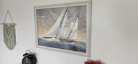 Vacker tavla med segelbåt, köpt i Kroatien  