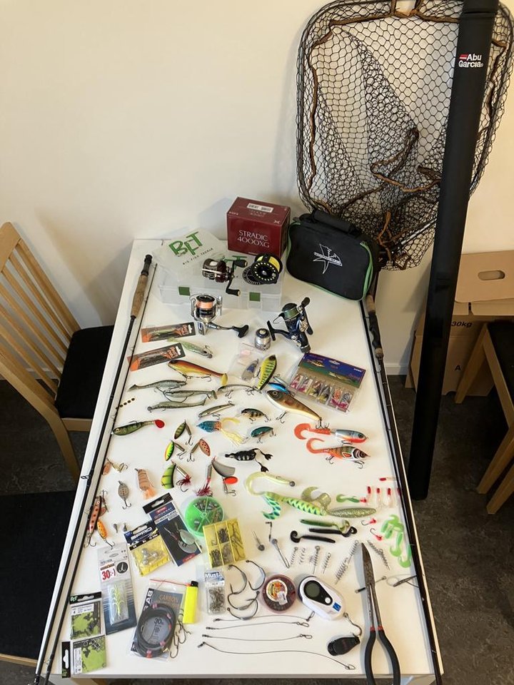 Fiskespön, drag och håv m.m