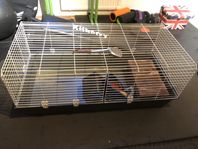 Stor kaninbur med tillbehör 