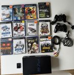Playstation 2 inkl. 12 spel