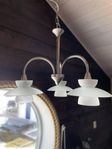 Retro taklampa i frostat glas