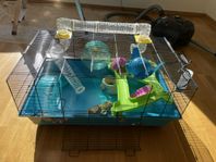 Hamsterbur med tillbehör 