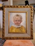 Fanny Brate - Barnporträtt. Olja på duk
