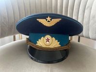 Sovjet armé parad officer skärmössa. USSR. Flygvapen styr