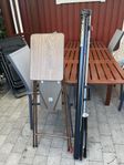 Projektorställ och visningsduk