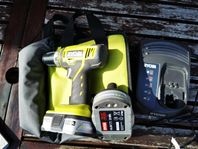 Borrmaskin Ryobi, batterier, laddare