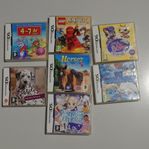 Nintendo DS spelsamling barnspel Kalle Kunskap Princess Smur