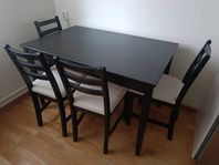 Dining table and chairs