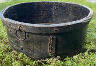 Antik träbalja 1800 tal med fin patina 