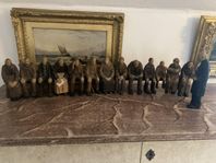 Stor figurgrupp Helge Rugeland/ Rugstorparen 14 delar 100cm