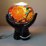 BORDSLAMPA Engelska retro-vintage 1900-tal i glas o porslin