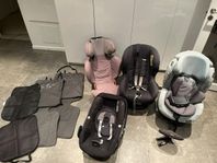 Bilbarnstolar och sparkskydd bil