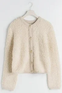 Knitted bouclé cardigan Gina Tricot