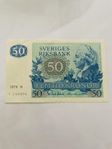Svensk Femtio Kronor Sedel från 1979
