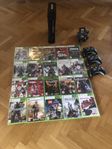 Xbox 360 med spel och tillbehör