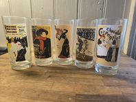 Vintage Franska glas 5st