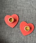 Juicy Couture wallet, heart shaped candle holder, phone case