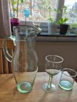 Vinglas, glas och tillbringare