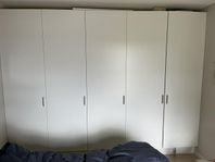 5 st garderobsdörrar inkl handtag och gångjärn