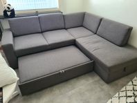 soffa grå fint och bra skick ,