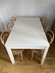 IKEA LANEBERG matbord – utdragbart, vitt