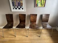 4st inomhus trästolar (danerka)