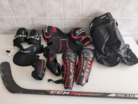 Barn hockey utrusting