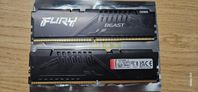 Ram Kingston 16GB (2x8GB) DDR5 5200MHz CL36 FURY