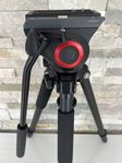Manfrotto videohuvud med tripod