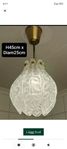 Carl Fagerlund "Tulpan" taklampa, Orreforsglas 1960-tals 