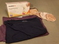 Bröstpump "Medela harmony", amningsinlägg & amningsponchos