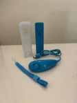 Helt Ny - Blå fjärrkontroll + Nunchuk till Nintendo wii