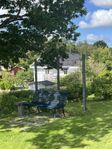 Lyxig trädgårdssoffa i lackat stål 