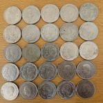 Svenska Enkronor från olika årtal, 25 st