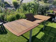 Trädgårdsbord med 6 stolar