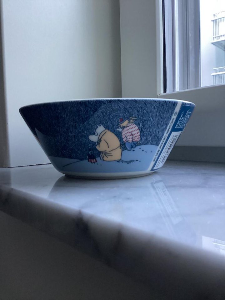 Mumin Skål ” Månsken i snön” ...