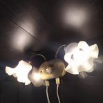 Lampett, Vägglampa OVI retro-vintage 1900-talglas och metal