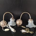 Vägglampor ett par TEXA retro-vintage 1900 tal i koppar.