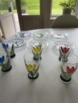  Kosta Boda, Tulipa Ulrika Hydman Vallien, assietter & glas