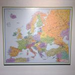 Tavla - inramad Europa-karta