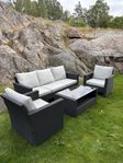 Utemöbel loungeset i konstrotting