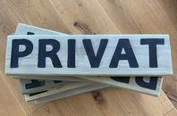 Skylt ”PRIVAT”