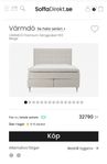 160 cm säng med sänggavel från Soffadirekt (Beige)